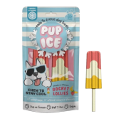 Замразено лакомство за кучета Pup Ice Rocket Lollies Strawberry & Banana 2 броя ледени близалки с вкус на Ягода и банан